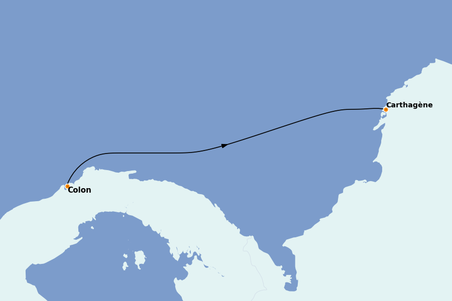 Itinéraire de la croisière Caraïbes de l'Est (Antilles) 1 jours à bord du Jewel of the Seas