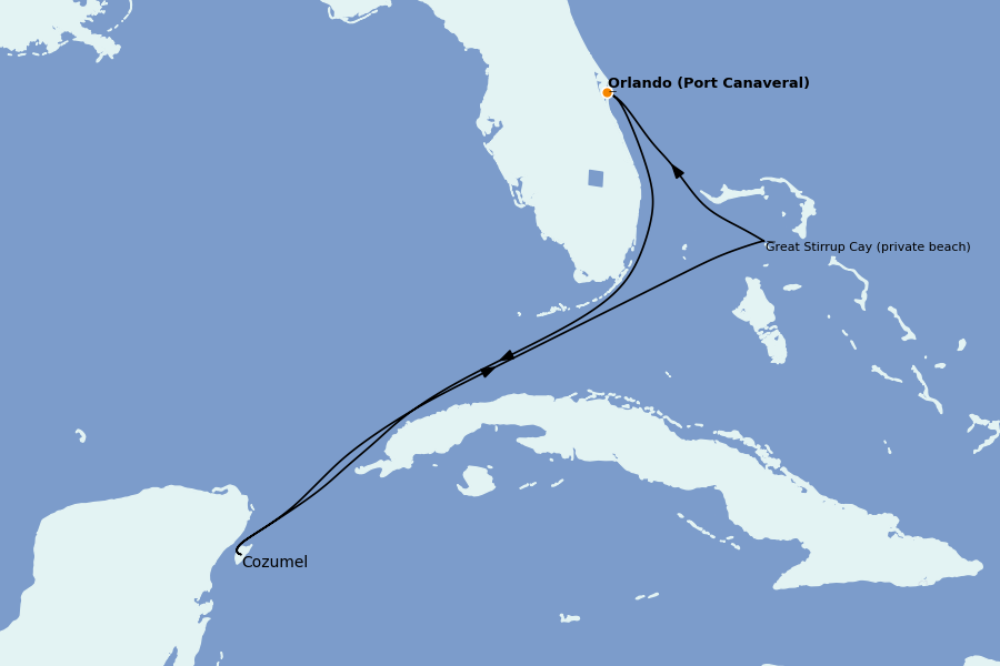 Itinéraire de la croisière Caraïbes de l'Est 5 jours à bord du Norwegian Getaway