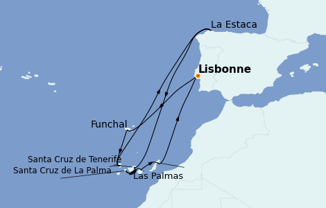 Itinéraire de la croisière Méditerranée 11 jours à bord du Seabourn Encore