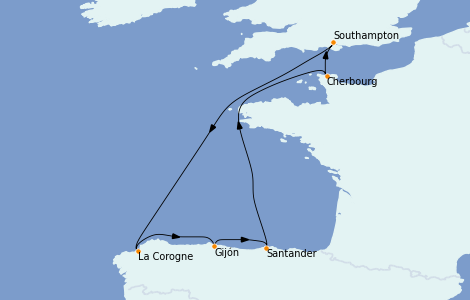 Itinéraire de la croisière Méditerranée 7 jours à bord du Queen Victoria