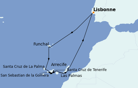 Itinéraire de la croisière Méditerranée 10 jours à bord du Seabourn Encore