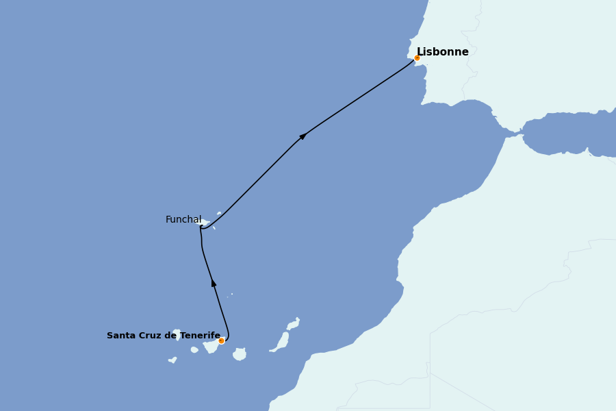 Itinéraire de la croisière Méditerranée Occidentale 14 jours à bord du Silver Nova