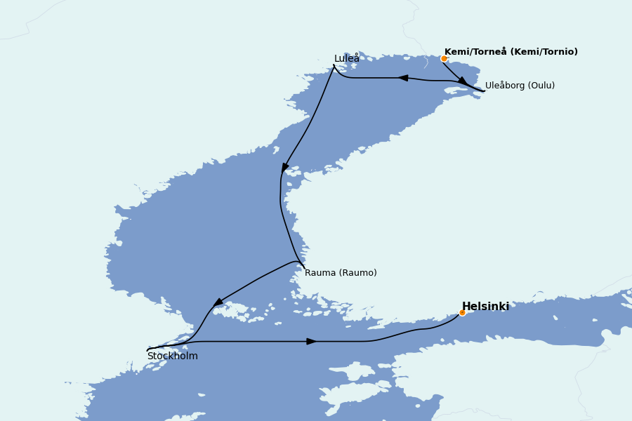 Itinerario del crucero Mar Báltico y Mar del Norte 8 días a bordo del Le Commandant Charcot