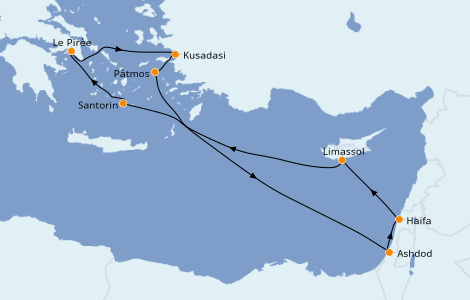 Itinéraire de la croisière Grèce & Adriatique 7 jours à bord du Norwegian Jade