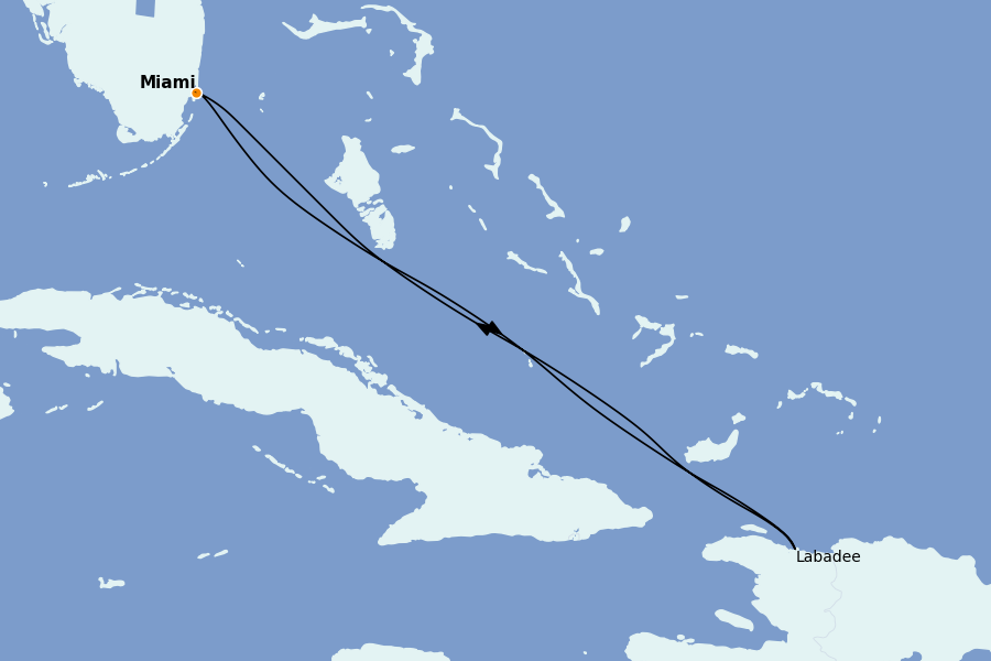 Itinerario del crucero Caribe del Este (Antillas) 4 días a bordo del Freedom of the Seas