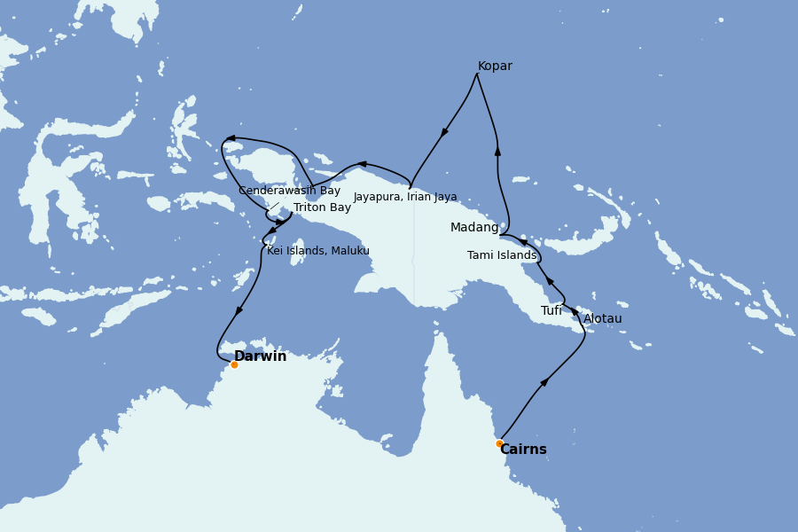Itinéraire de la croisière Thaïlande, (Bali) Indonésie, Malaisie, Singapour, Vietnam, Birmanie, Philippines 16 jours à bord du Le Jacques Cartier