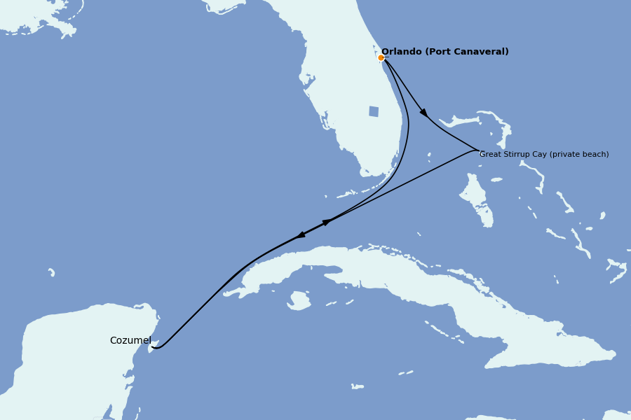 Itinéraire de la croisière Caraïbes de l'Est 5 jours à bord du Norwegian Getaway