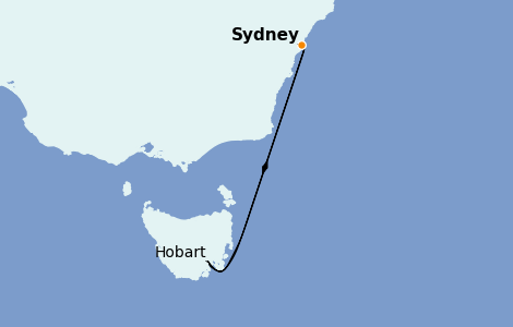 Itinéraire de la croisière Australie 2022 4 jours à bord du Sapphire Princess
