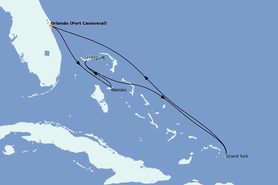 Itinéraire de la croisière Caraïbes de l'Est 6 jours à bord du Sky Princess