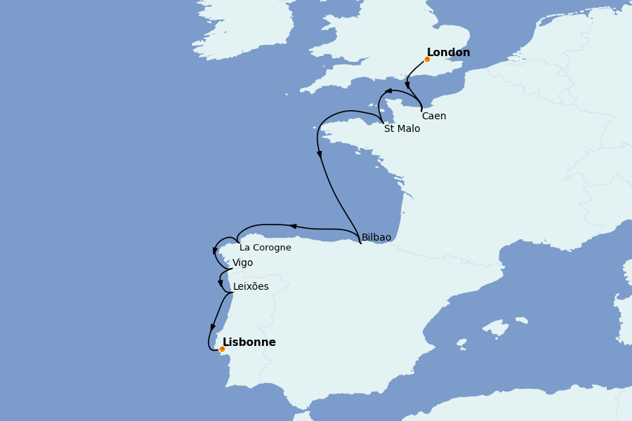 Itinéraire de la croisière Méditerranée Occidentale 9 jours à bord du Le Lapérouse