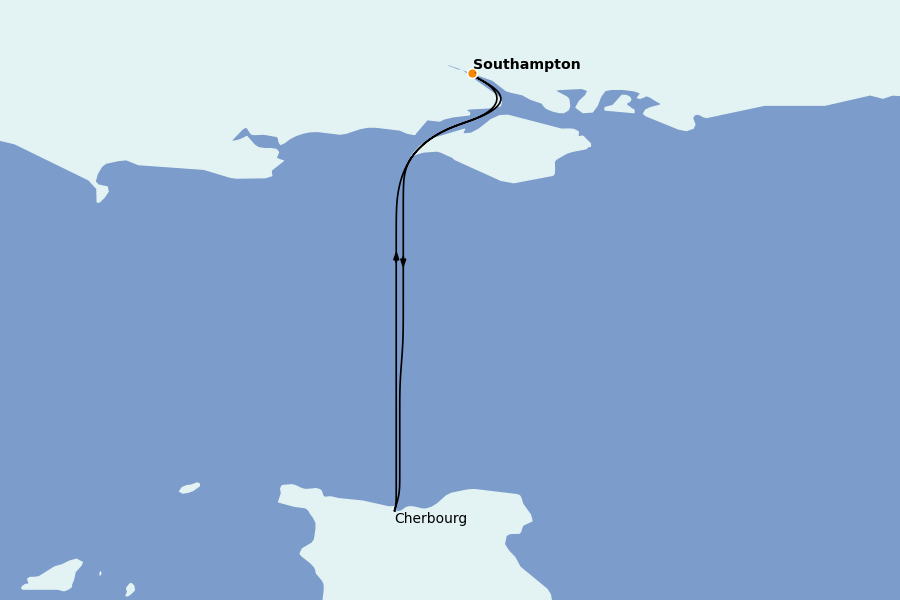 Itinéraire de la croisière Îles Britanniques 2 jours à bord du MSC Virtuosa