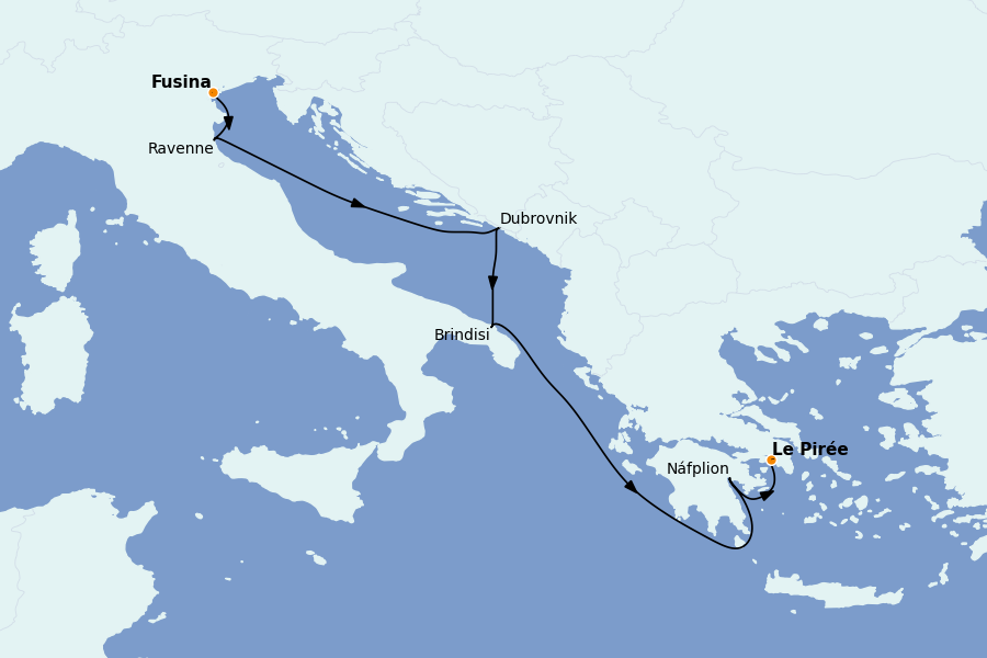 Itinerario del crucero Mediterráneo Occidental 7 días a bordo del Explora I