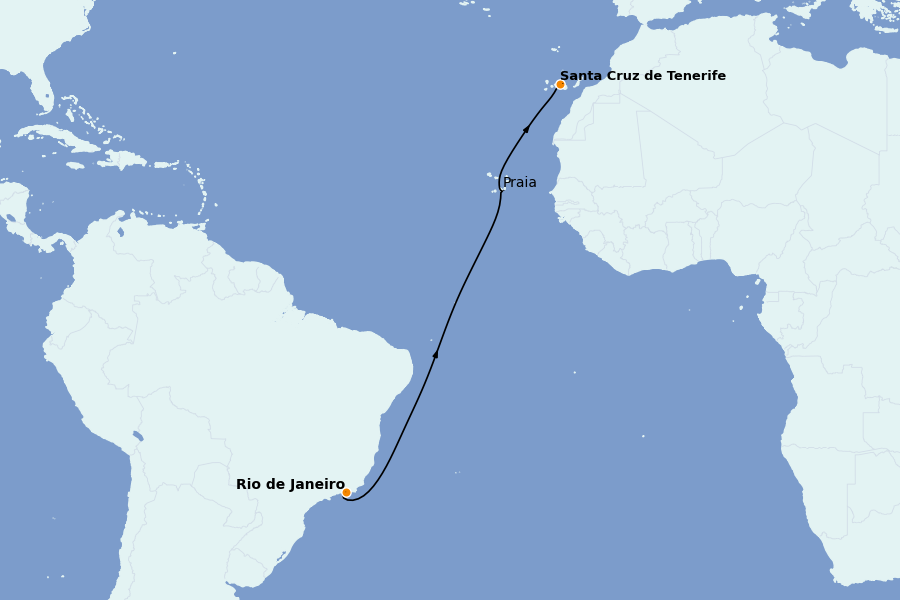 Itinéraire de la croisière Méditerranée Occidentale 13 jours à bord du L'Austral