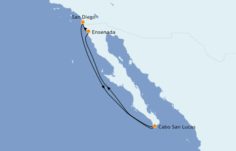 Itinéraire de la croisière Riviera Mexicaine 5 jours à bord du Norwegian Jewel